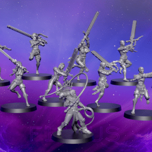 Prison girls with chainsaws | 3D printed models