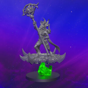 Shaman with magic staff | 3D printed model